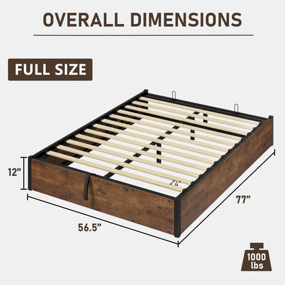 Cody Bedroom Storage Bed Set Full Rustic Brown