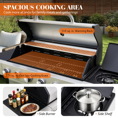 6-Burner Propane Grill Cart 
