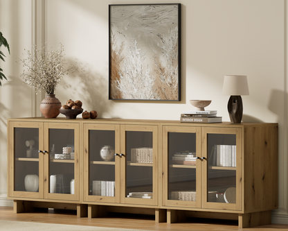 MKG002 Modular Storage Cabinet-3pc-E-oak
