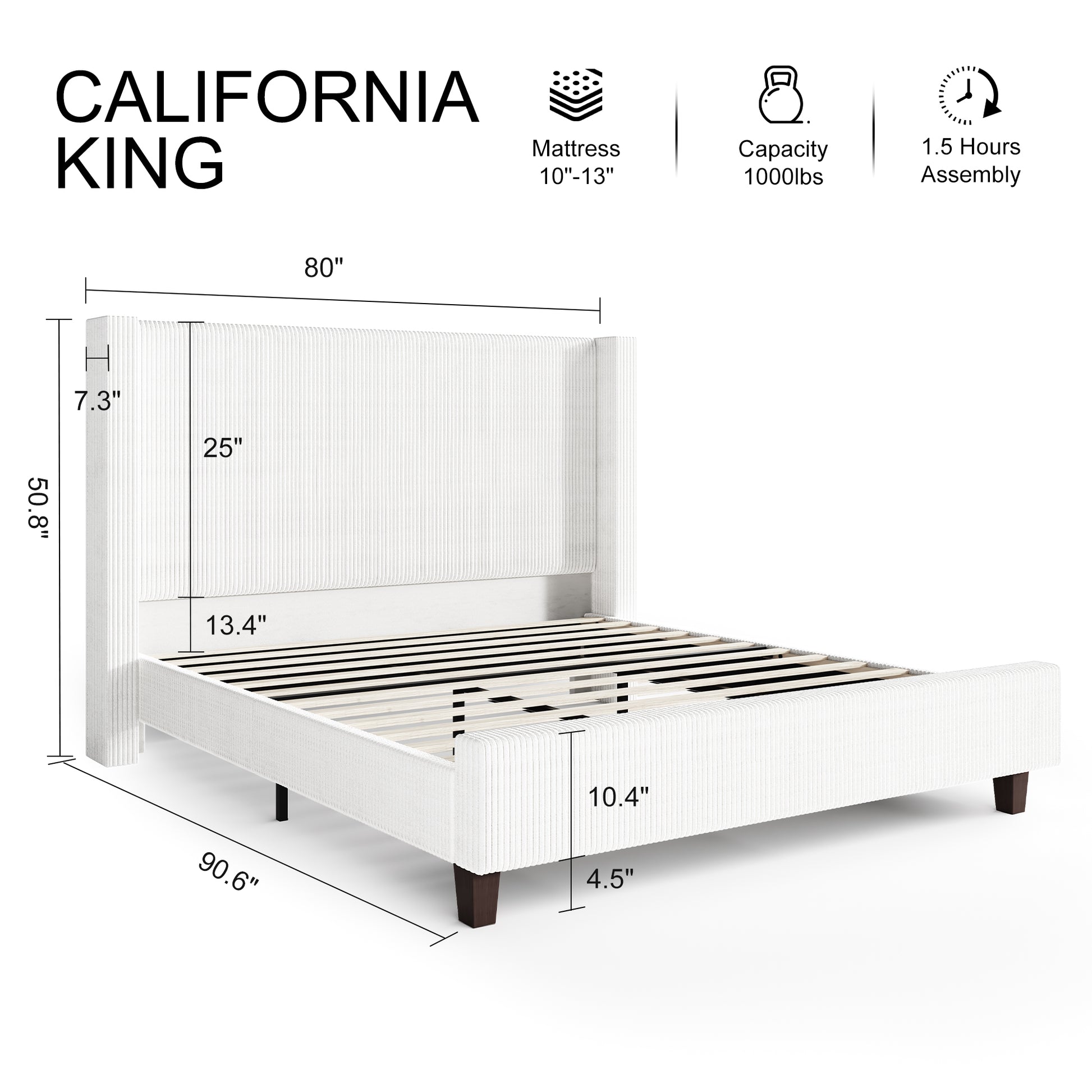 Rayes 50.8" Bed Frame Amerlife