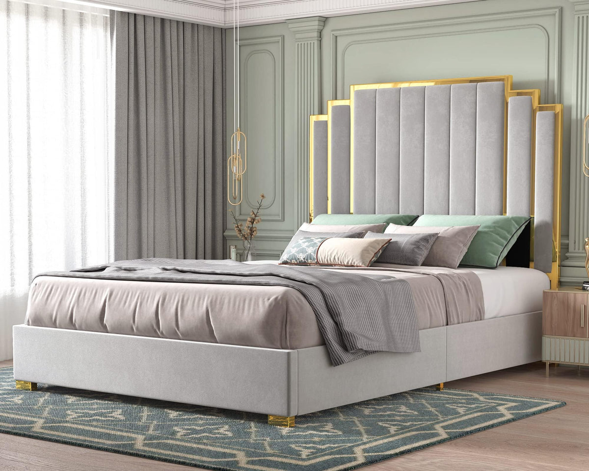 Majorelle California King Bed Frame - California King - Grey