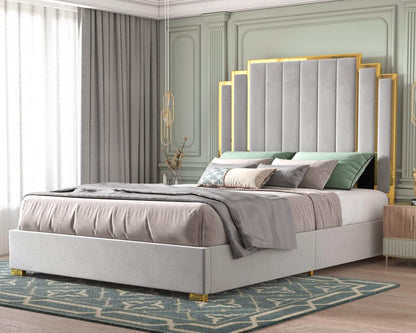 Majorelle California King Bed Frame - California King - Grey