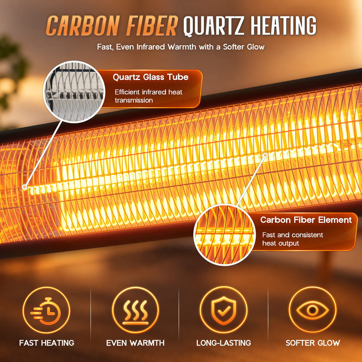 Soleil 1500W Electric Infrared Patio Heater