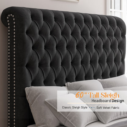 Curl Bed Frame Amerlife-Black