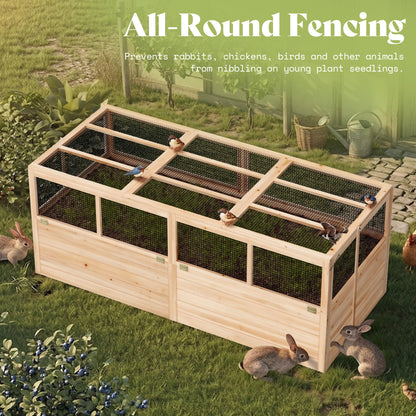 Lid Wood Raised Garden Bed 