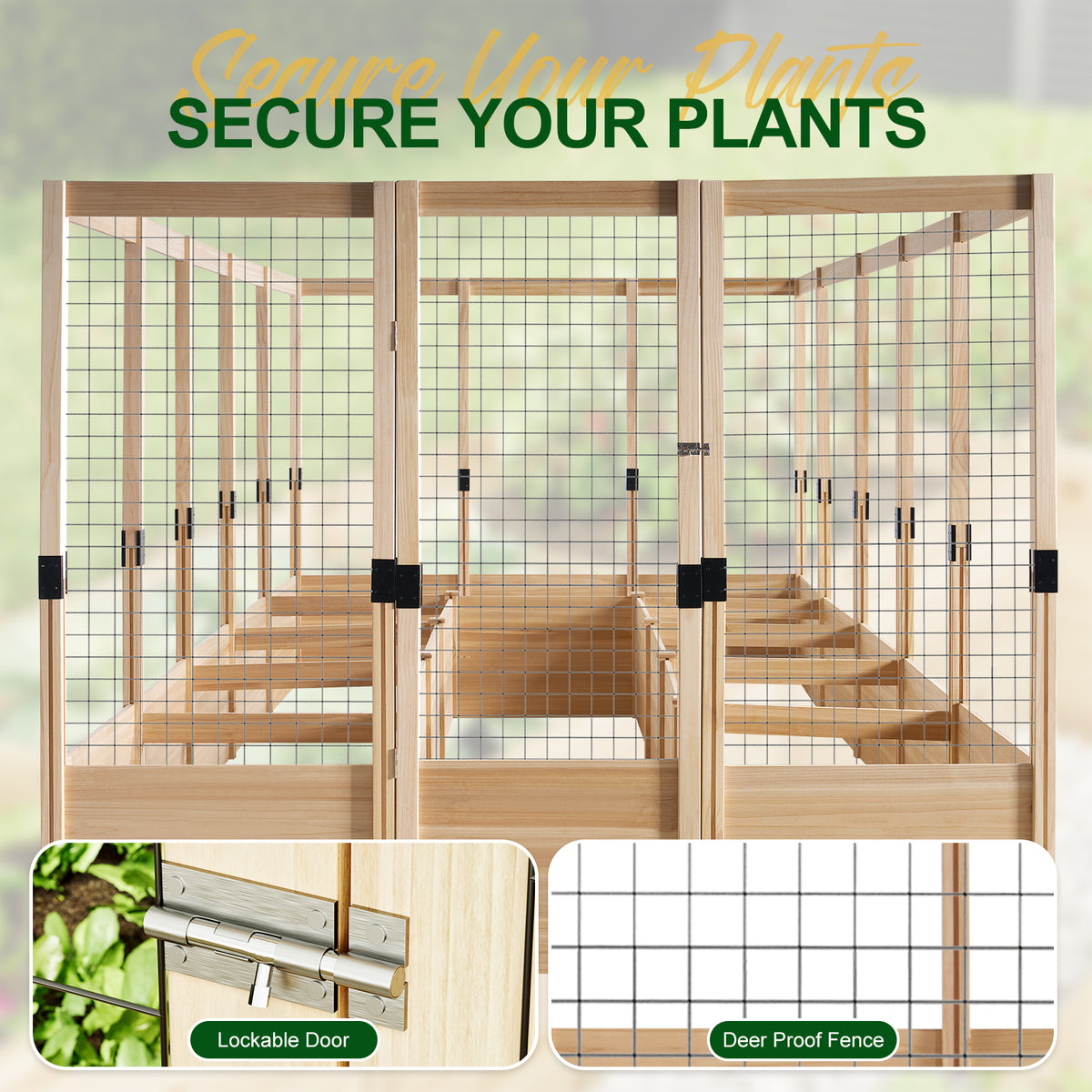 Poppy U-Shaped Fence Raised Bed - 15Grids