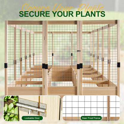 Poppy U-Shaped Fence Raised Bed - 15Grids