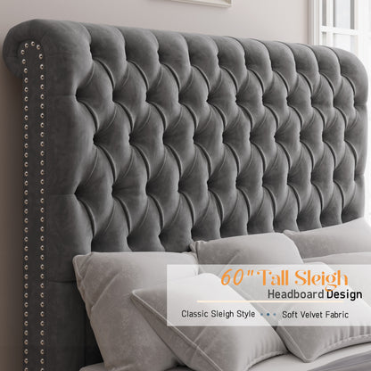Curl Bed Frame Amerlife-Gray