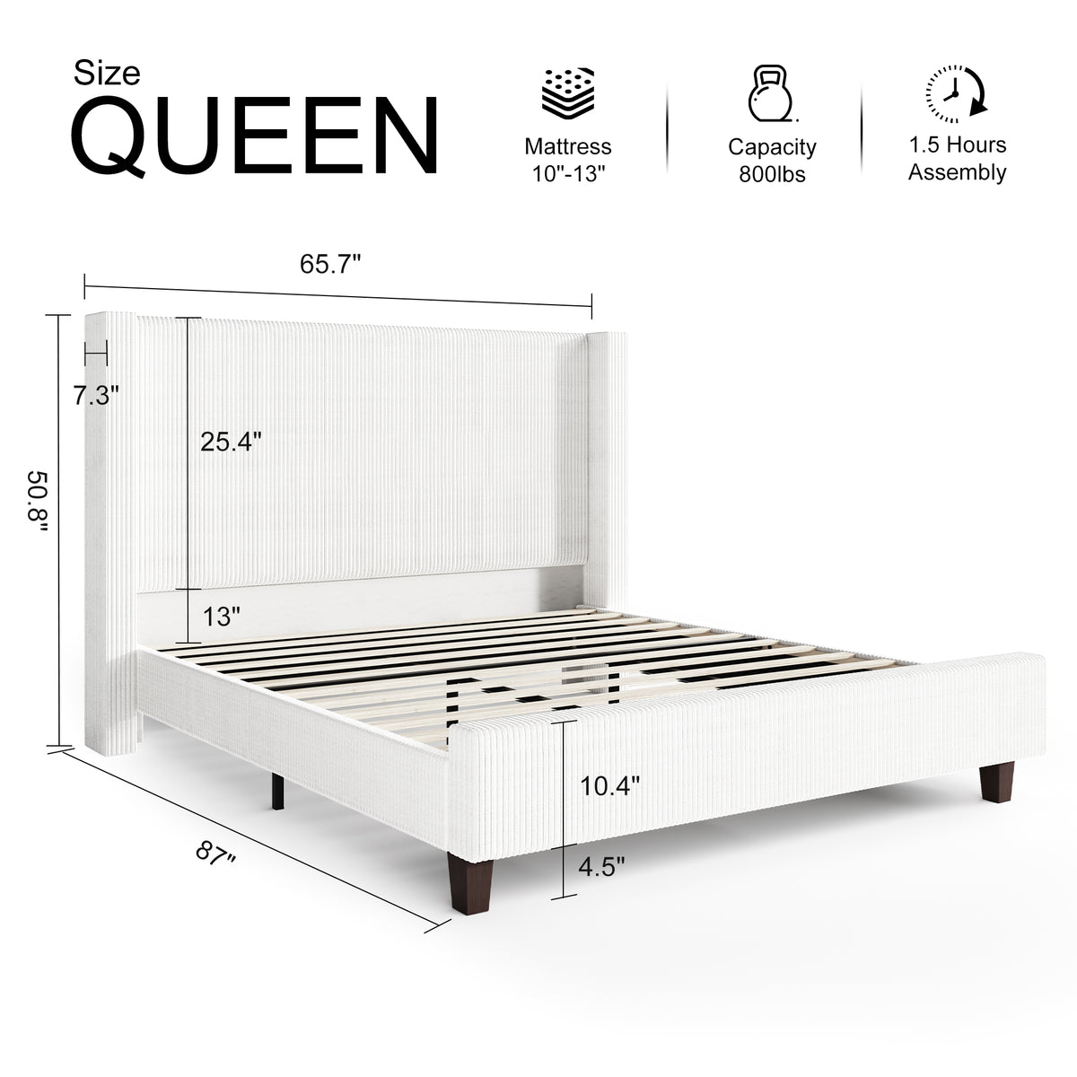 Rayes 50.8" Bed Frame Amerlife