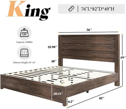 Sequoia Bedroom Set with Fluted Headboard-K-Gray