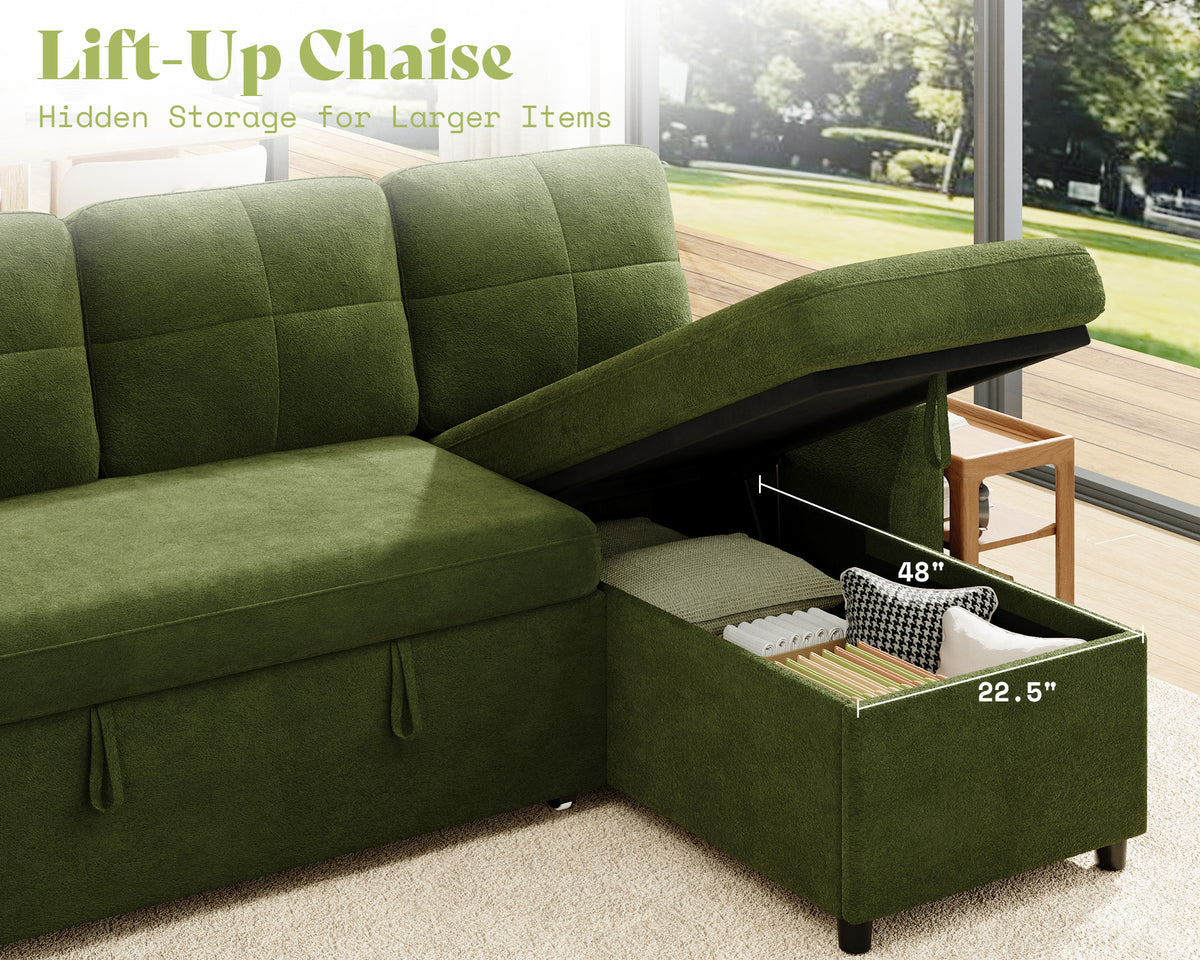 Vireli Convertible Sofa Bed Amerlife -Green