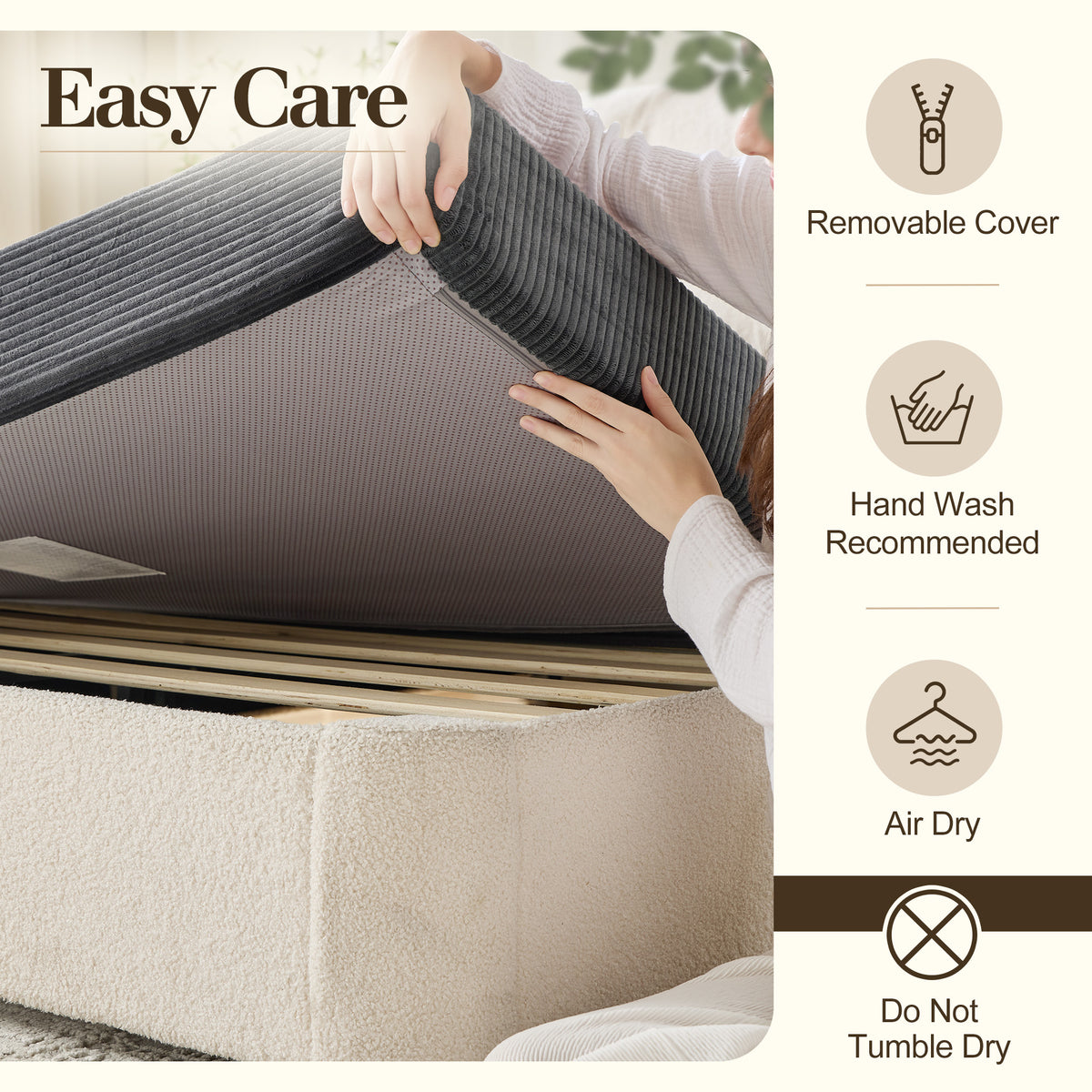 Fold 6-Inch Tri-Fold Folding Mattress-Queen-Grey