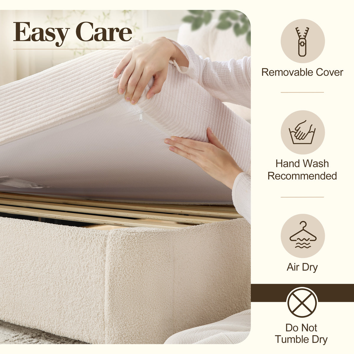 Fold 6-Inch Tri-Fold Folding Mattress-Queen-Beige