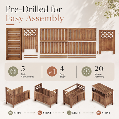Sprout Solid Fir Wood Outdoor Potting Bench