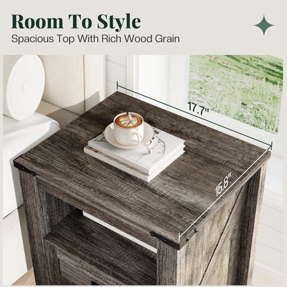 Hub Nightstand Set of 2 Amerlife Grey Oak