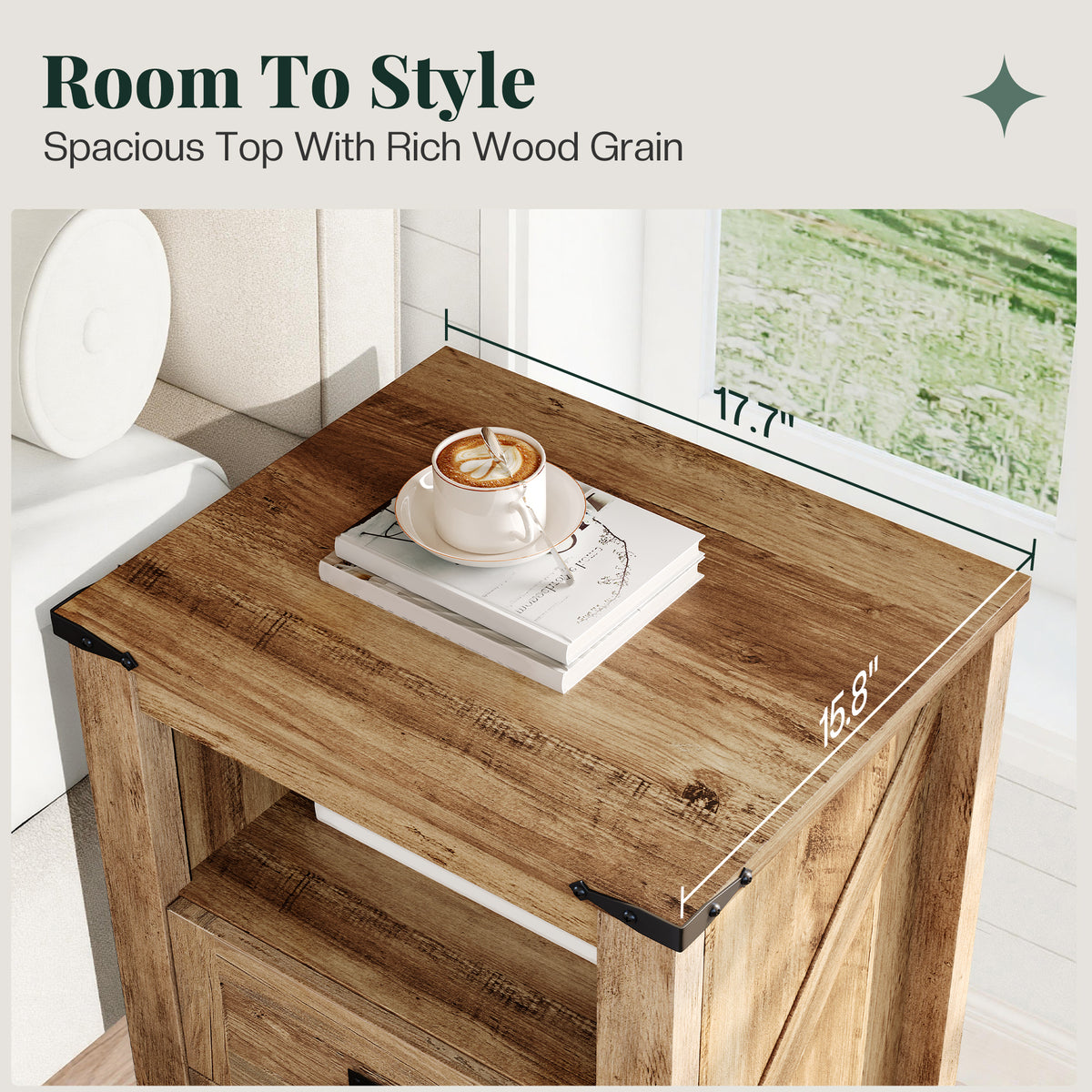Hub Nightstand Set of 2 Amerlife Barnwood