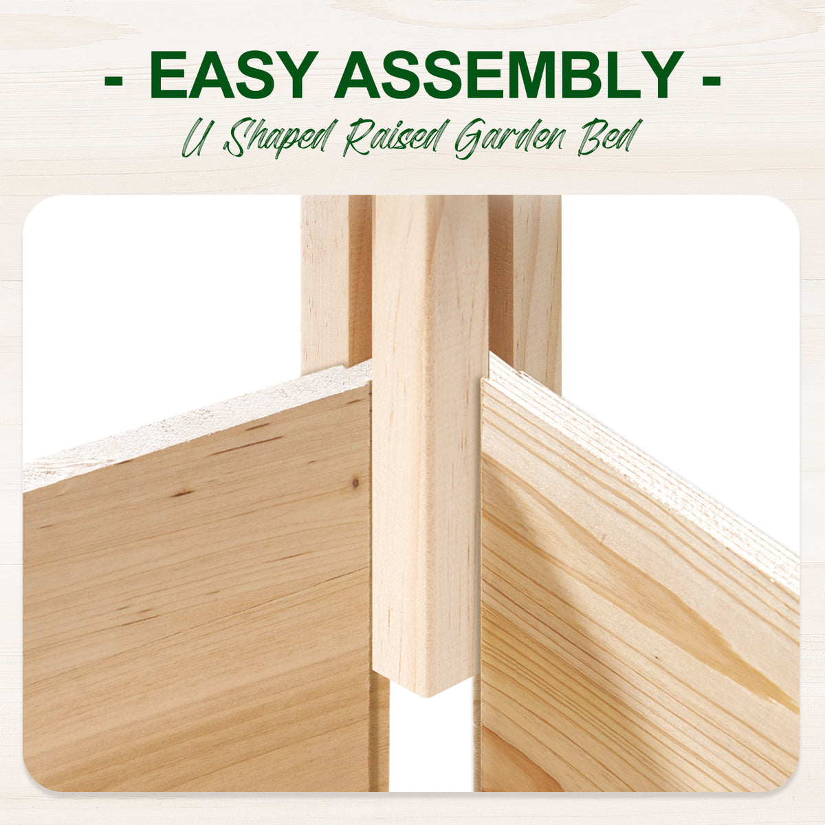 Poppy U-Shaped Fence Raised Bed - 15Grids