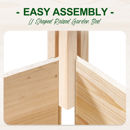 Poppy U-Shaped Fence Raised Bed - 15Grids