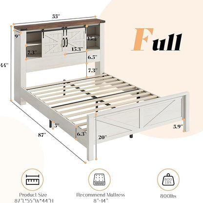 Alderman 4-Piece Bedroom Set Amerlife Full / Distressed White