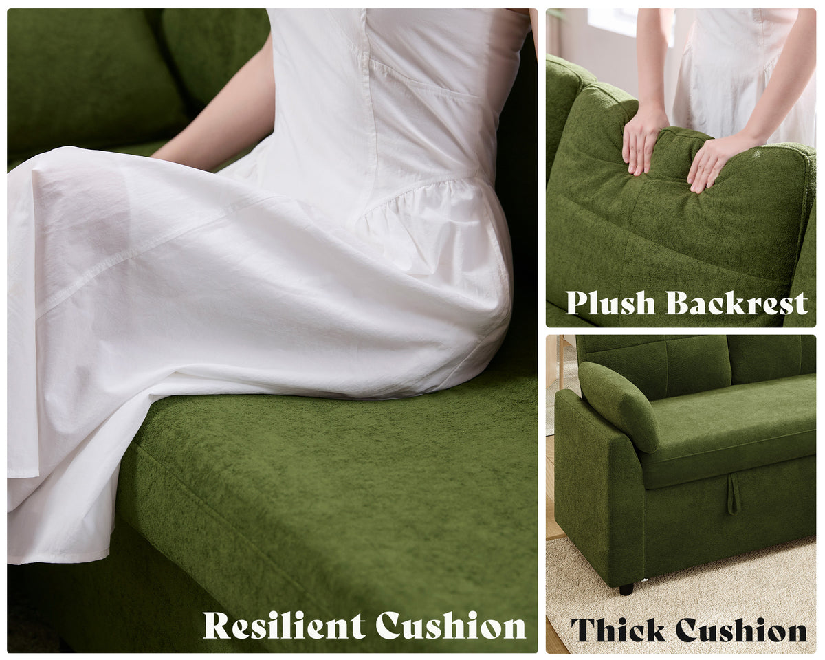 Vireli Convertible Sofa Bed Amerlife -Green