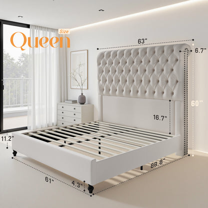 Curl Bed Frame Amerlife-Cream