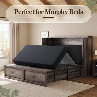 Fold 6-Inch Tri-Fold Folding Mattress-Queen-Black