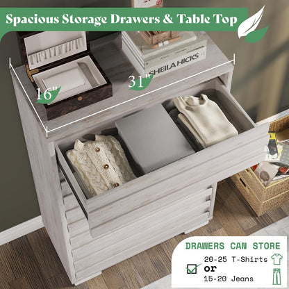 3 Piece Bedroom Set-K-Distressed White