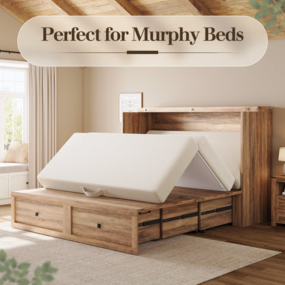 Fold 6-Inch Tri-Fold Folding Mattress-Queen-Beige