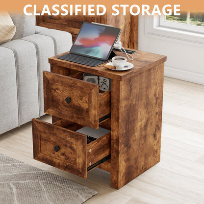 Scribe Storage Bed & 2 Nightstands 3-Piece Set Full Rustic Brown