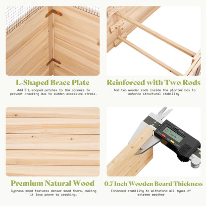 Lid Wood Raised Garden Bed 