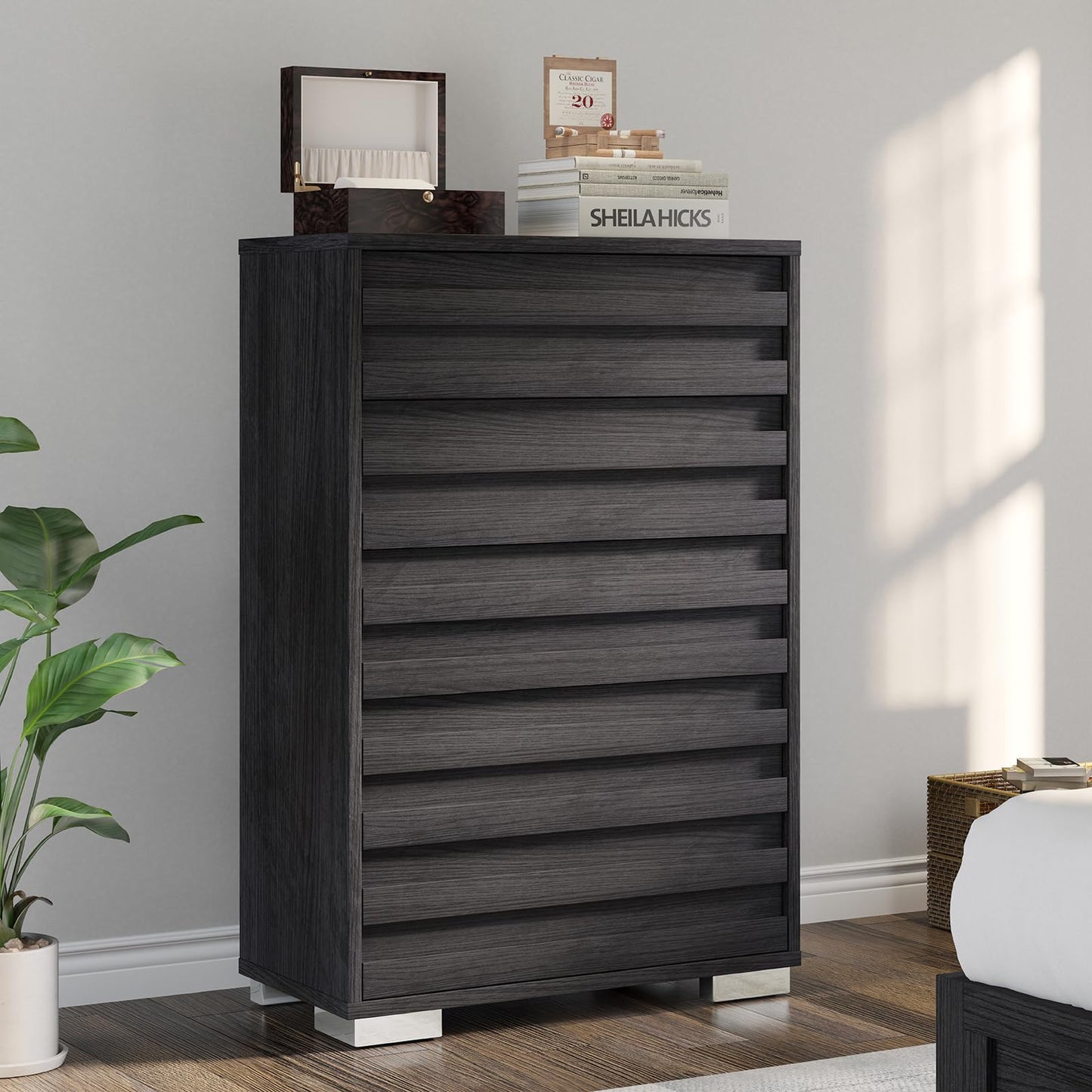 3 Piece Bedroom Set-Q-Black