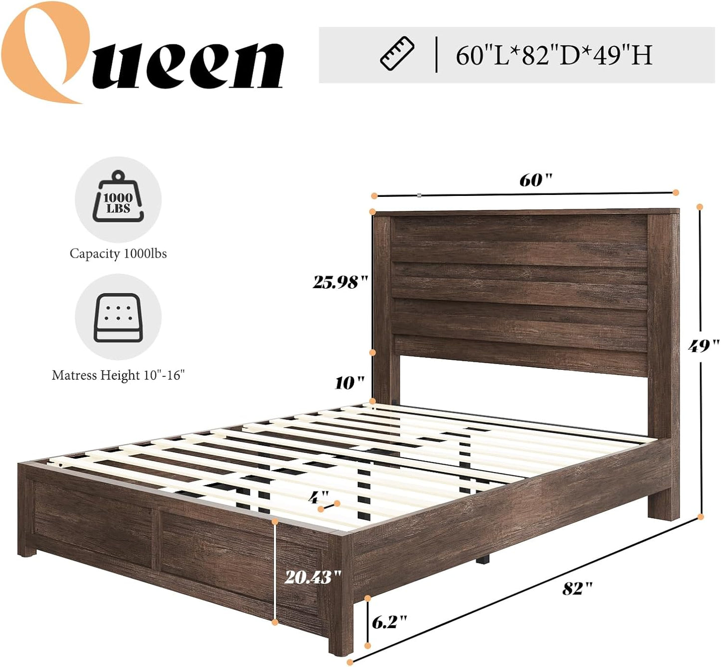 Sequoia Bedroom Set with Fluted Headboard-Q-Gray