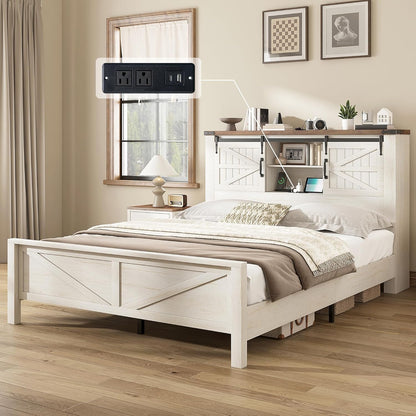 Alderman 4-Piece Bedroom Set Amerlife Full / Distressed White