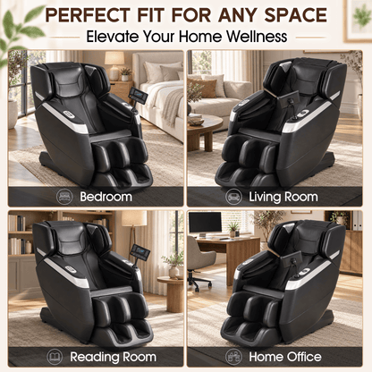 Smart 3D Zero Gravity Massage Chair-Wider Version-Black