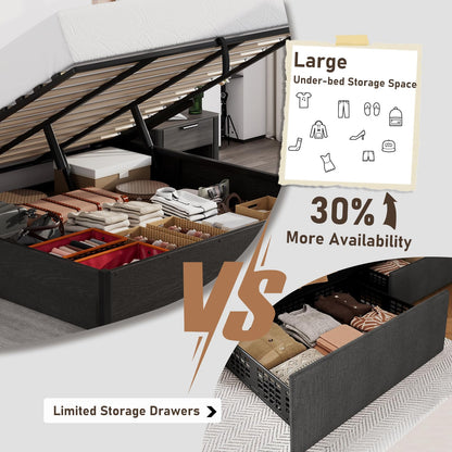 Cody Bedroom Storage Bed Set Queen Black