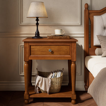 Ember Vintage Walnut Nightstand Set-Brown