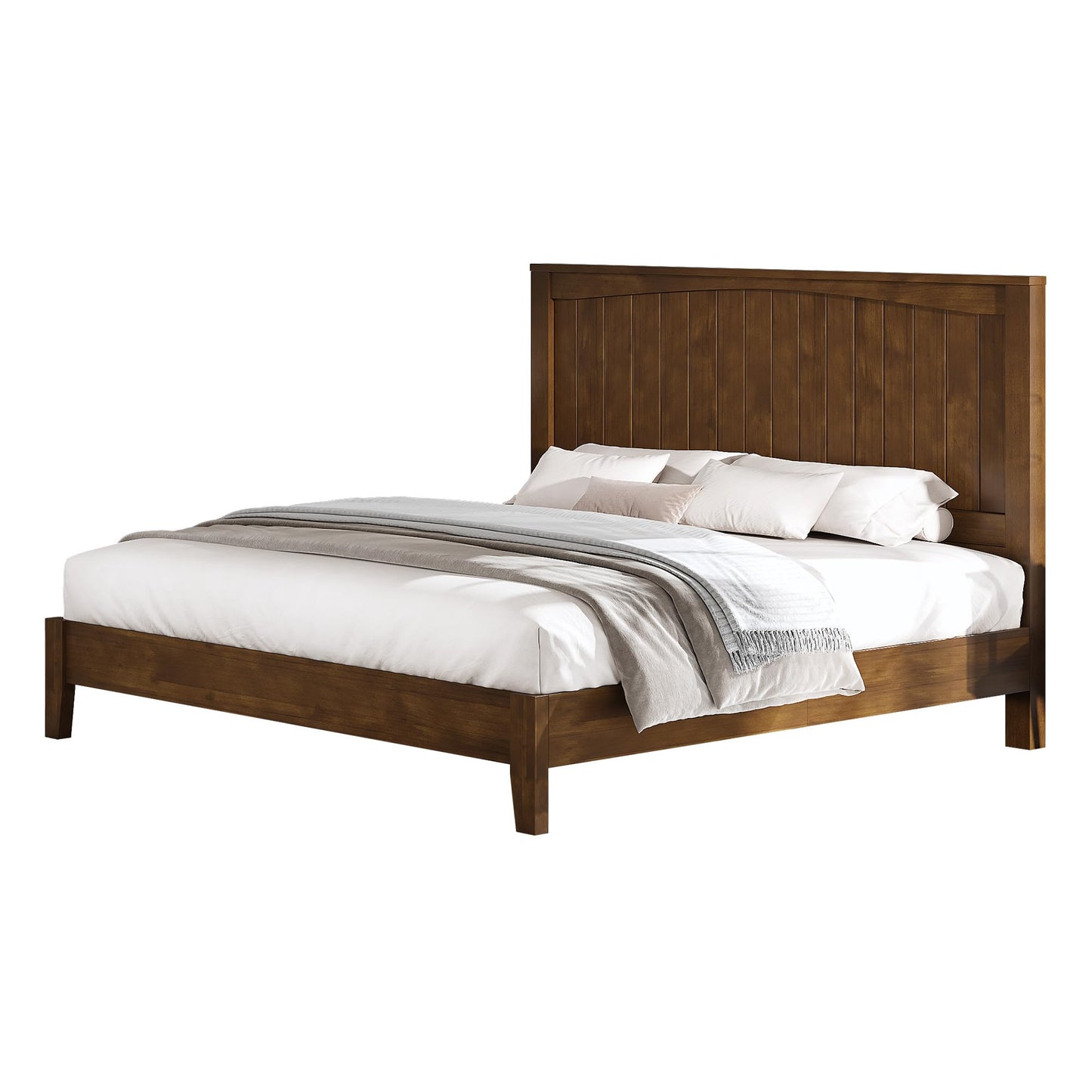 Sanderson Solid Wood Bed Frame Amerlife Full / Brown