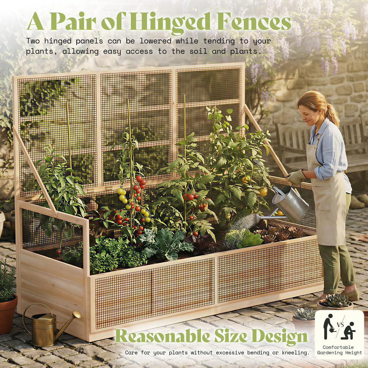 Lid Wood Raised Garden Bed 
