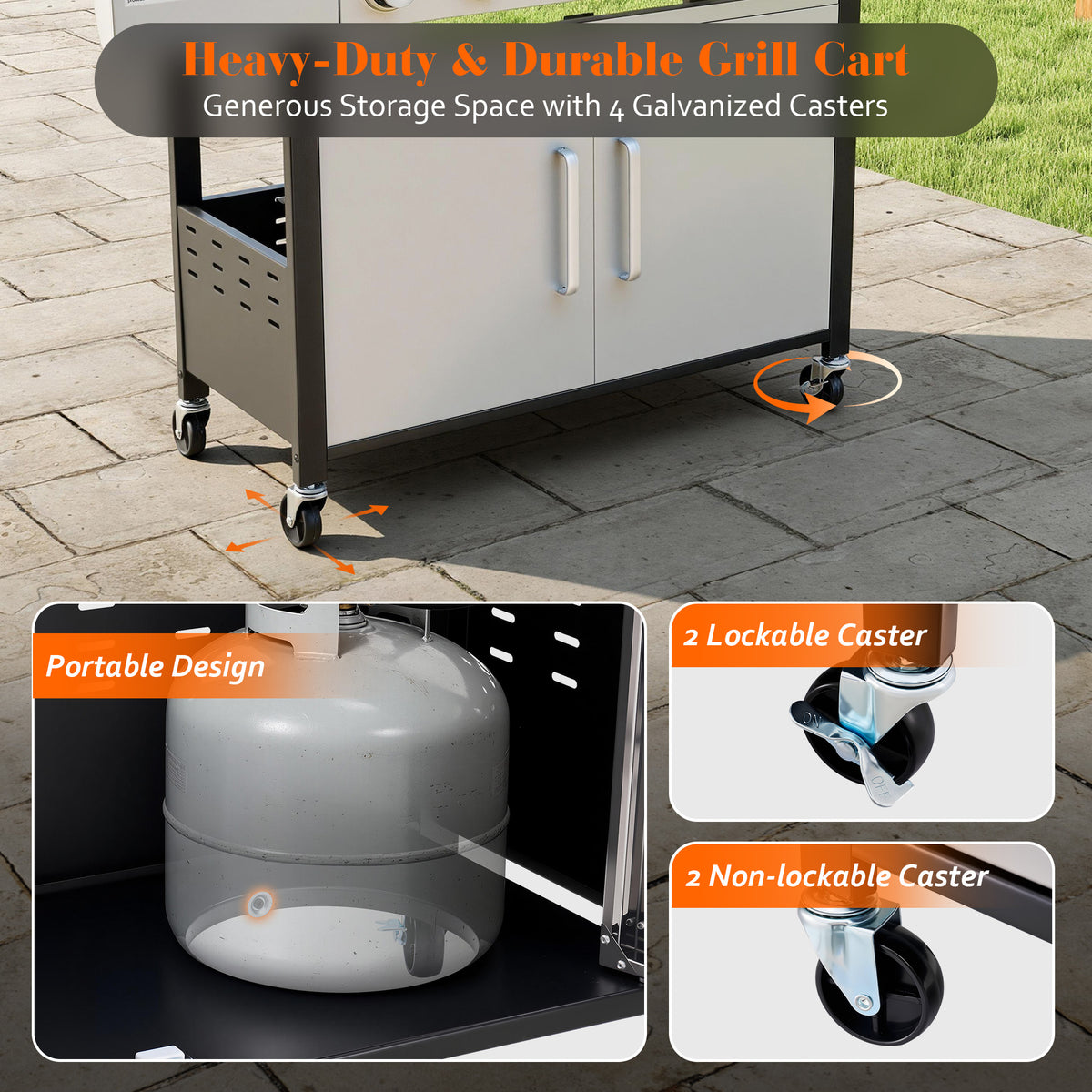 6-Burner Propane Grill Cart 