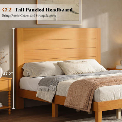 Fremont Wood Platform Bed King size Natural