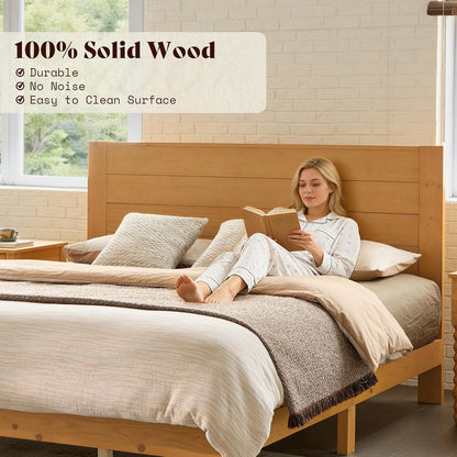 Fremont Wood Platform Bed Queen size Natural