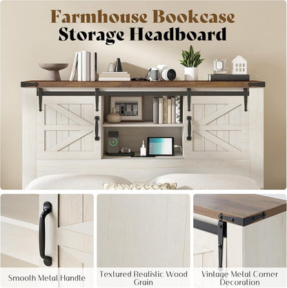 Alderman 4-Piece Bedroom Set Amerlife Full / Distressed White