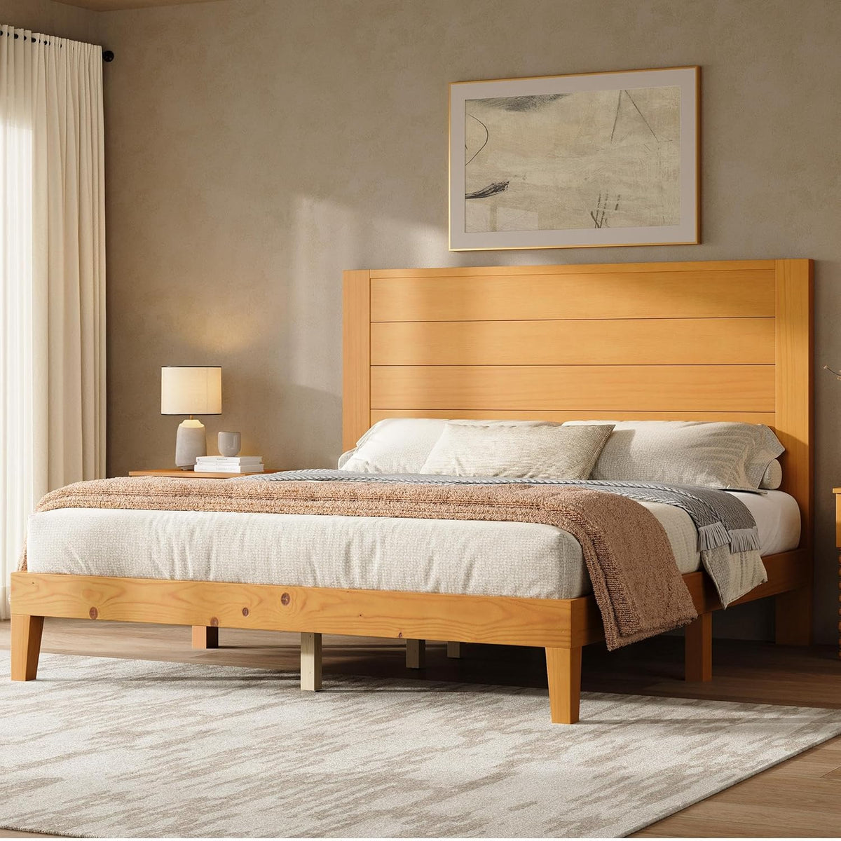 Fremont Wood Platform Bed Full size Natural