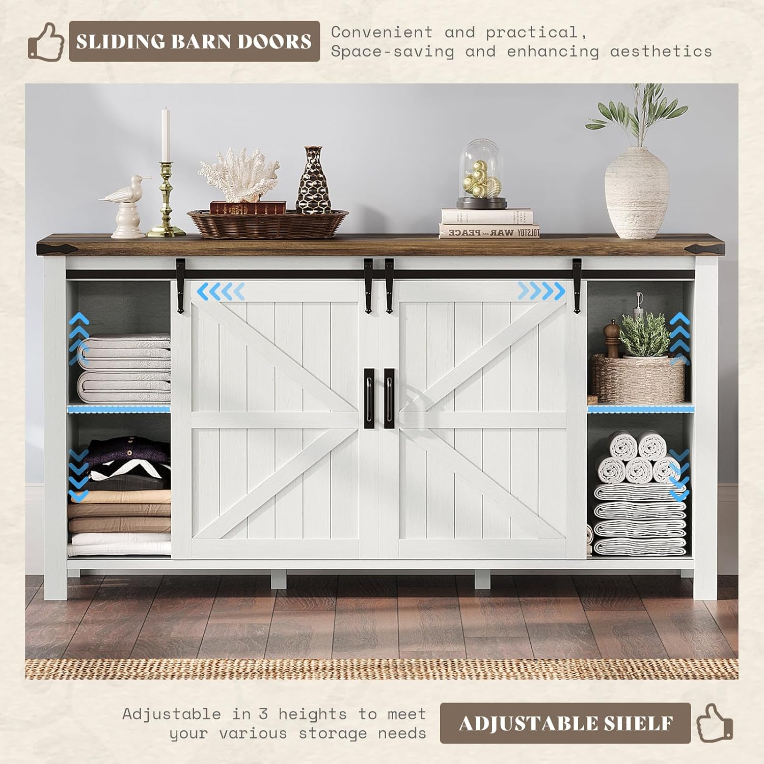 Alderman 4-Piece Bedroom Set Amerlife Full / Distressed White