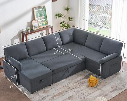 Oversize U-shape / Gray Chenille