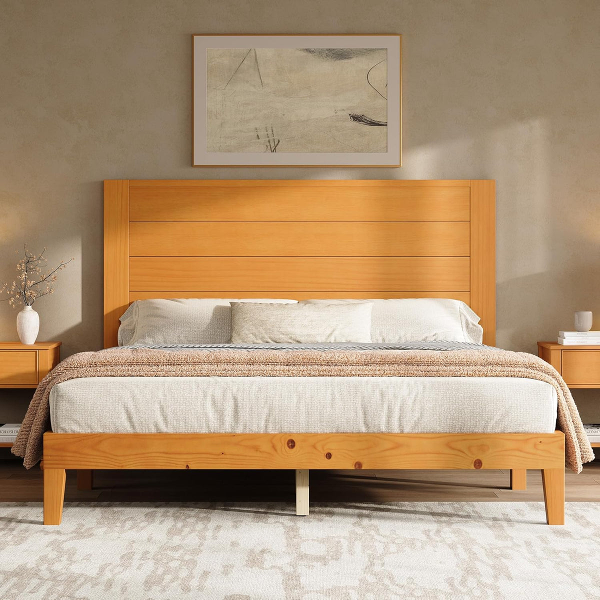 Fremont Wood Platform Bed Full size Natural