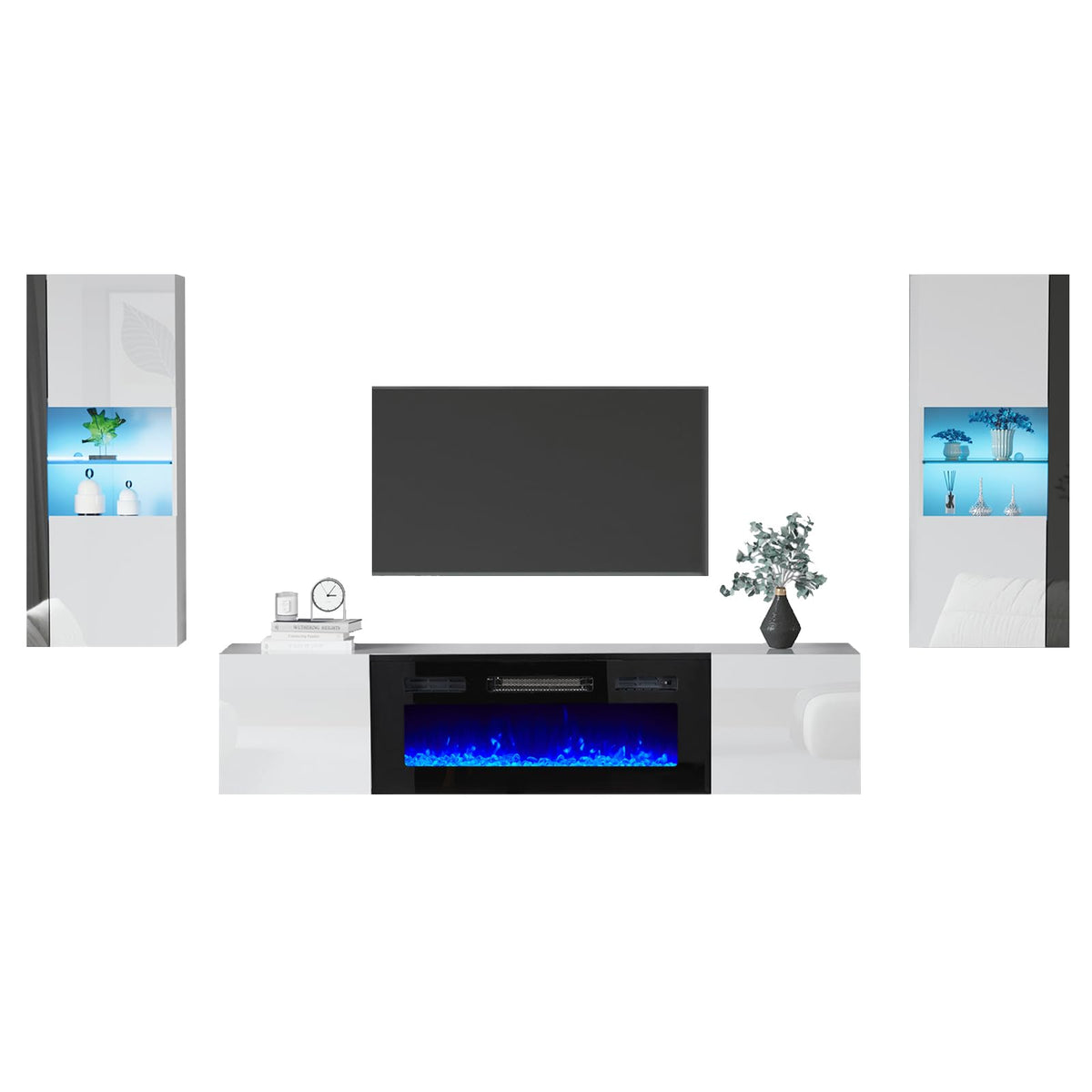 Photon Fireplace Wall Unit 68 " White