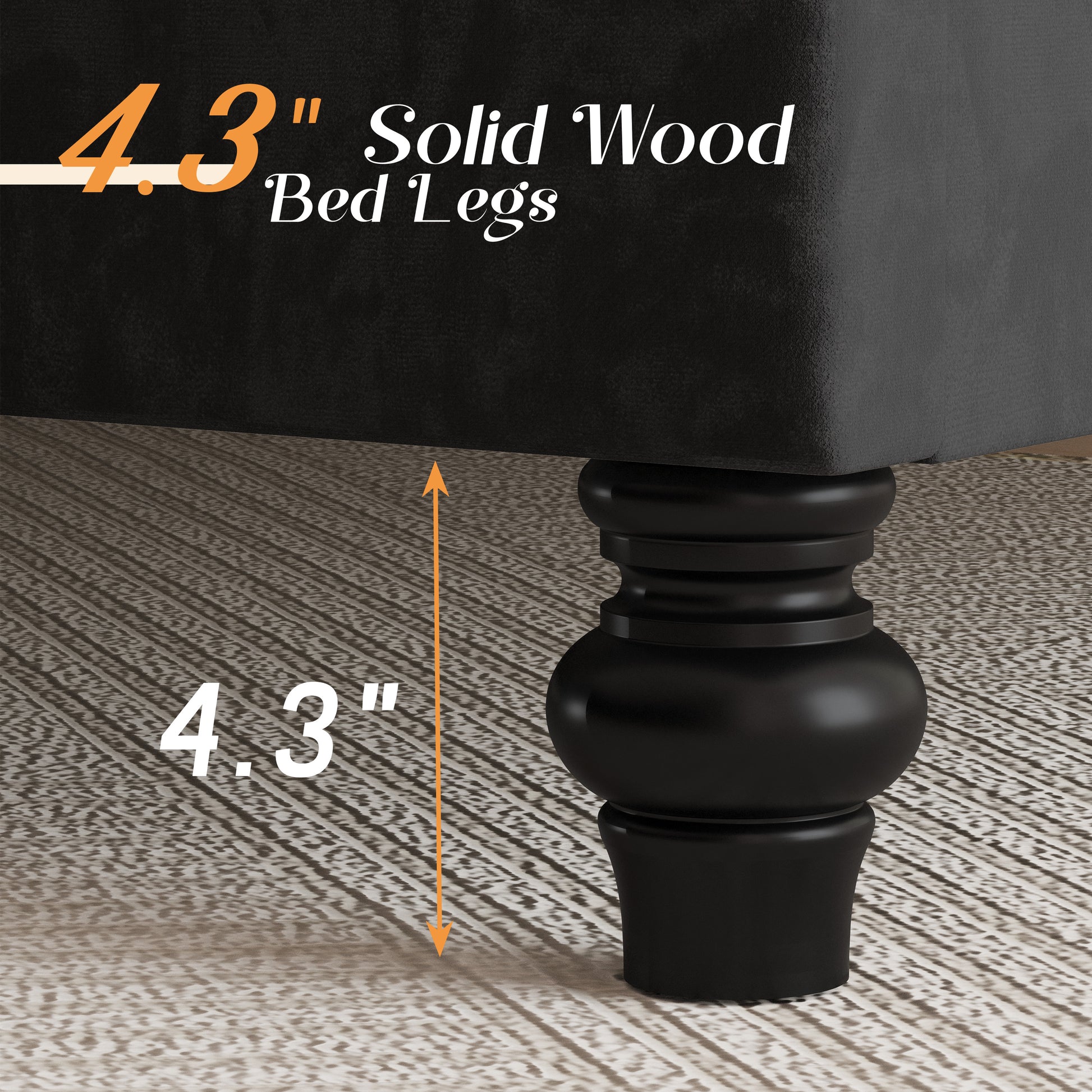 Curl Bed Frame Amerlife-Black
