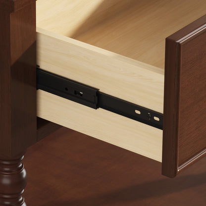 Spindle Solid Wood Nightstand  Dark Walnut / 2PC