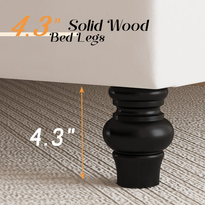 Curl Bed Frame Amerlife-Cream